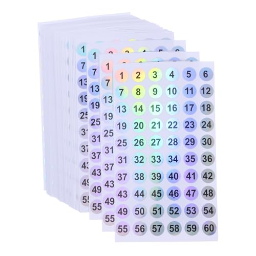 CONGARTENO 50 Stück Runde Nummerierte Aufkleber Farbig Selbstklebend Klare Zahlen Rückstandsfrei Entfernbar für Lager Inventar und Außenbeschriftung CONGARTENO 50 Stück Runde Nummerierte Aufkleber Farbig Selbstklebend Klare Zahlen Rückstandsfrei Entfernbar für Lager Inventar und Außenbeschriftung von CONGARTENO