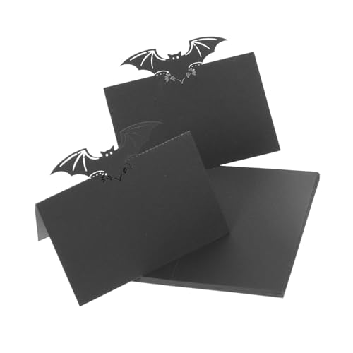 CONGARTENO 50 Stück Schwarze Bat Tischkarten Platzkarten aus Papier Leicht und Praktisch Beschreibbar für Halloween Hochzeit Party Bankett Sitzplatznummern Dekorative Namensschilder CONGARTENO 50 Stück Schwarze Bat Tischkarten Platzkarten aus Papier Leicht und Praktisch Beschreibbar für Halloween Hochzeit Party Bankett Sitzplatznummern Dekorative Namensschilder von CONGARTENO