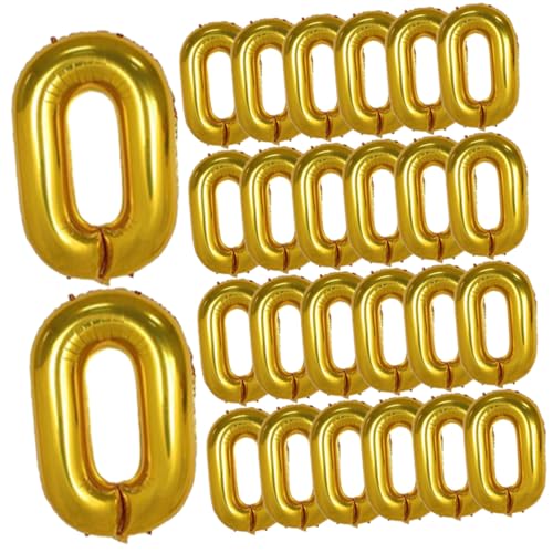 CONGARTENO 50 Stück Teiliges Goldkette Dekorative Partyballons zum Verbinden Langlebige Aluminiumfolie für Jahre Geburtstag Hochzeit Fotohintergrund von CONGARTENO