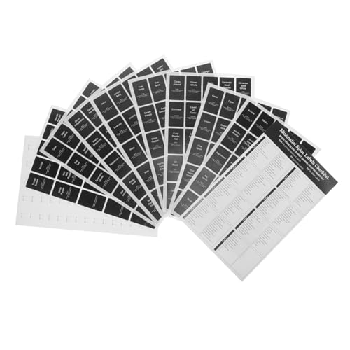 CONGARTENO 6 Blätter Wasserdichte Gewürzetiketten für Vorratsdosen Selbstklebende Küchenetiketten mit Druck Ölbeständige Spice Labels für Gewürzgläser Praktische Beschriftung für CONGARTENO 6 Blätter Wasserdichte Gewürzetiketten für Vorratsdosen Selbstklebende Küchenetiketten mit Druck Ölbeständige Spice Labels für Gewürzgläser Praktische Beschriftung für von CONGARTENO