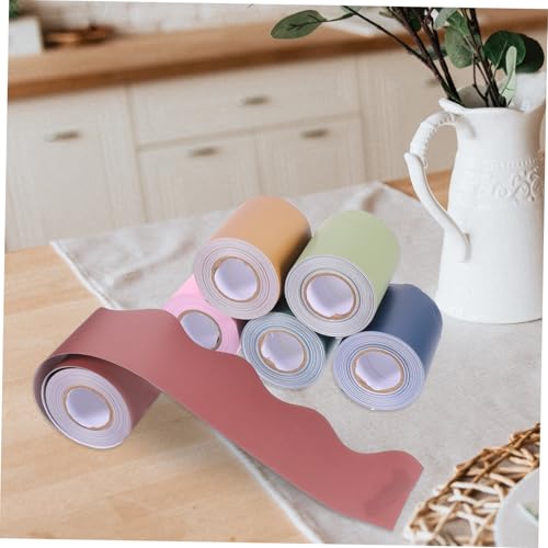 CONGARTENO 6 Rollen Pinnwand bordüren Gewellt Boho Klassenzimmer Dekor Tafel Umrandung für Bulletin Board Blackboard DIY Bastelprojekte Zufällige Farbe Zufällige Farbe von CONGARTENO