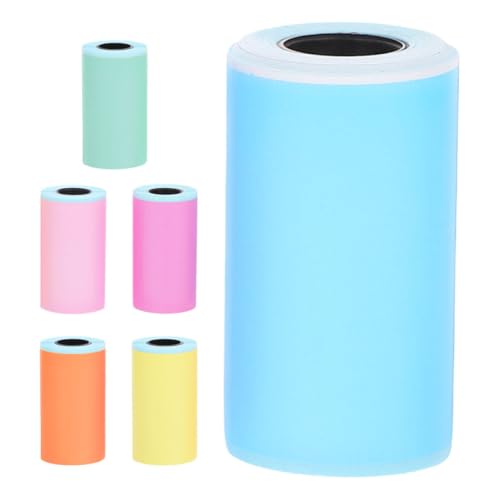 CONGARTENO 6 Rollen Thermopapier Selbstklebende Aufkleber Papier für Mini Drucker Kompatibel mit Thermal Sticker Printer Stark Haftend Klare Drucke Tragbar für DIY Notizen und Etiketten von CONGARTENO