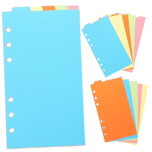 CONGARTENO 6 Sätze Bunte Index Registerblätter Nachfüllpapier Trennblätter für Ringordner Bürobedarf Schule Organizer mit Langlebigen Farben für Effiziente Dokumentenorganisation CONGARTENO 6 Sätze Bunte Index Registerblätter Nachfüllpapier Trennblätter für Ringordner Bürobedarf Schule Organizer mit Langlebigen Farben für Effiziente Dokumentenorganisation von CONGARTENO