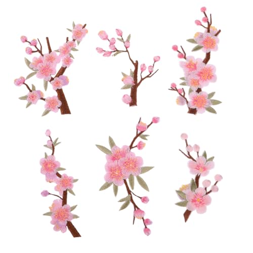 CONGARTENO 6 Stück Bestickter Stoffaufnäher Blumen Aufbügler Bestickte Aufnäher Aufbügler Pflaumenblüten Applikationen Bastelaufkleber Aufnäher Bestickter CONGARTENO 6 Stück Bestickter Stoffaufnäher Blumen Aufbügler Bestickte Aufnäher Aufbügler Pflaumenblüten Applikationen Bastelaufkleber Aufnäher Bestickter von CONGARTENO