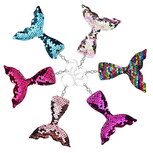 CONGARTENO 6 Stück Meerjungfrau Schlüsselanhänger mit Pailletten Kreative Rucksackanhänger Leichte Taschencharms Bunte Party Gastgeschenke für Mädchen Robust und Dekorativ CONGARTENO 6 Stück Meerjungfrau Schlüsselanhänger mit Pailletten Kreative Rucksackanhänger Leichte Taschencharms Bunte Party Gastgeschenke für Mädchen Robust und Dekorativ von CONGARTENO