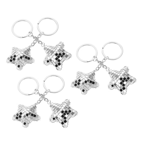 CONGARTENO 6 Stück Reflektierender Stern Schlüsselanhänger Spiegel Disco Kugel Anhänger Vielseitig Robust als Taschen Autoschlüsselanhänger für Party Geburtstagsgeschenk CONGARTENO 6 Stück Reflektierender Stern Schlüsselanhänger Spiegel Disco Kugel Anhänger Vielseitig Robust als Taschen Autoschlüsselanhänger für Party Geburtstagsgeschenk von CONGARTENO