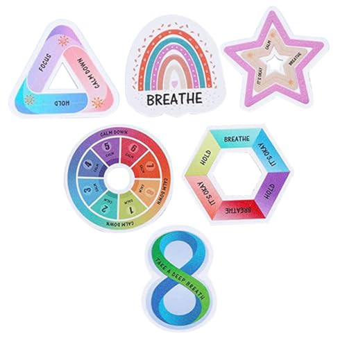 CONGARTENO 6 Stück Teiliges Bunte Sensorische Aufkleber aus Strukturierte Beruhigende Fingertip Sticker zur Stressreduktion Wiederablösbar Geeignet für Handy Computer Schreibtisch und von CONGARTENO
