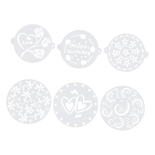 CONGARTENO 6 Stück Teiliges Tortendekorations Schablonen aus Sicherem Kunststoff Vielseitig für Kuchen Cupcakes Kaffee und Gebäck Präzise Muster für DIY Backen und Kreative Tortengestaltung CONGARTENO 6 Stück Teiliges Tortendekorations Schablonen aus Sicherem Kunststoff Vielseitig für Kuchen Cupcakes Kaffee und Gebäck Präzise Muster für DIY Backen und Kreative Tortengestaltung von CONGARTENO