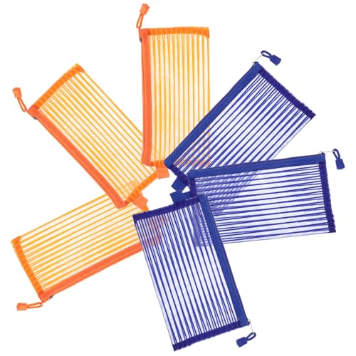 CONGARTENO 6 Stück Teiliges Transparente Zipper file Organizer Taschen Farbige Mesh aktenbeutel mit Reißverschluss Vielseitige Aufbewahrungstaschen für Schüler Dokumente Stifte und Kosmetika CONGARTENO 6 Stück Teiliges Transparente Zipper file Organizer Taschen Farbige Mesh aktenbeutel mit Reißverschluss Vielseitige Aufbewahrungstaschen für Schüler Dokumente Stifte und Kosmetika von CONGARTENO
