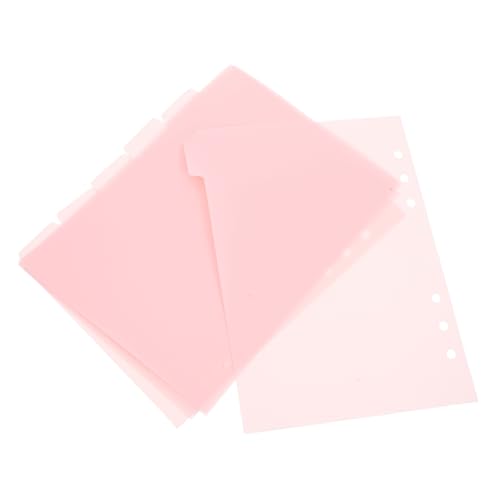CONGARTENO 6 Stück Teiliges Trennblätter aus Abnehmbarem Farbigem PP Klassifizierer mit Tabs Vielseitige Registerseiten für Ringbuch Notizbücher für Büro und Schule von CONGARTENO