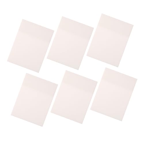 CONGARTENO 6 Stück Wasserfeste Klare Haftnotizen Große Klebezettel für Büro Schule Studenten Praktische Selbstklebende Memo Pads zum Schreiben von Nachrichten und Notizen von CONGARTENO