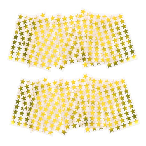 CONGARTENO 60 Blatt Metallic Stern Aufkleber Selbstklebend Gold Folie Belohnung Aufkleber für Lehrer Eltern Klassenzimmer Lernen Motivation Dekoration ohne Rückstände von CONGARTENO