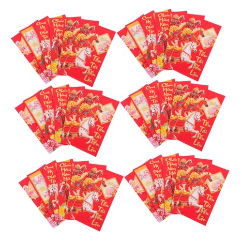 CONGARTENO 60stücke Vietnamesische Rote Umschläge Geldumschlag Neujahrsumschlag Pferd Frühlingsfest-hongbao Geldpaket Asiatische Dekoration von CONGARTENO