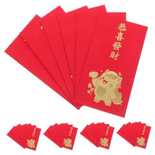 CONGARTENO 60 Stück Rote Umschläge Jahr Des Pferdes Traditionelle Chinesische Hongbao aus Strapazierfähigem Papier Großzügig Groß Kreative Vietnamesische Tet Umschläge für Neujahrsgeschenke CONGARTENO 60 Stück Rote Umschläge Jahr Des Pferdes Traditionelle Chinesische Hongbao aus Strapazierfähigem Papier Großzügig Groß Kreative Vietnamesische Tet Umschläge für Neujahrsgeschenke von CONGARTENO