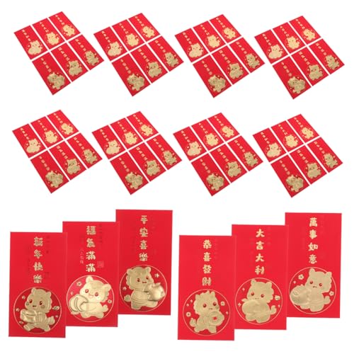 CONGARTENO 60 Stück Teiliges Chinesisches Jahr Des Pferdes Robustes Papier Kreative Motiv Vielseitige Asiatische Glücksumhänge für Hochzeit Firmenfeier Familienfest von CONGARTENO
