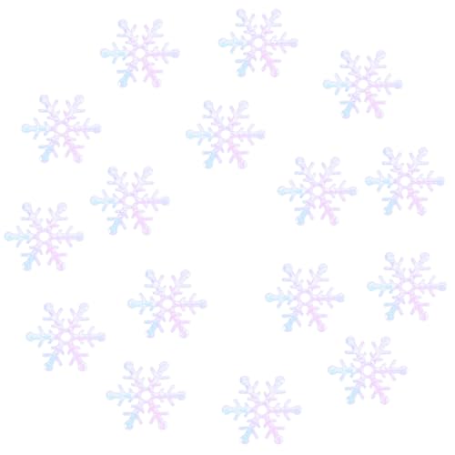 CONGARTENO 600 Stk. Weiße Schneeflocken Konfetti Glitzernde Partydeko für Weihnachten Vielseitig Verwendbar für Festlichkeiten Hautfreundlich und Kreative Tischstreuung von CONGARTENO