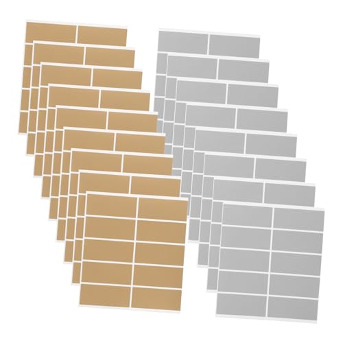 CONGARTENO 600 Stück Scratch Off Labels Rechteckige Selbstklebende Rubbellose in Gold und Silber für Gewinnspiele Belohnungsprogramme Hochzeiten und DIY Überraschungen Privatsphäre Schützend von CONGARTENO