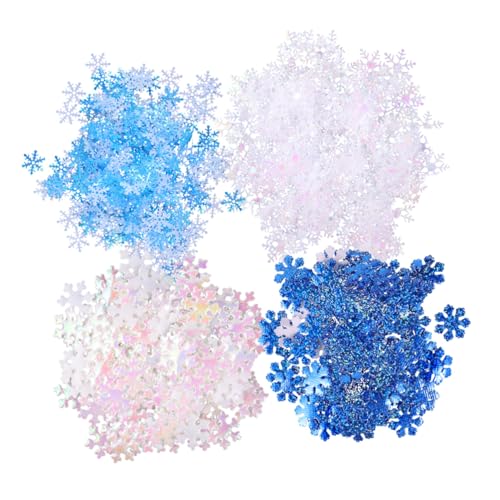 CONGARTENO 700 Stück Schneeflocken Konfetti aus Kunststoff Weiße und Eisblaue Deko Detailreich Verarbeitet zum Streuen bei Weihnachten Hochzeit Winterparty und Festlichen Anlässen Geeignet CONGARTENO 700 Stück Schneeflocken Konfetti aus Kunststoff Weiße und Eisblaue Deko Detailreich Verarbeitet zum Streuen bei Weihnachten Hochzeit Winterparty und Festlichen Anlässen Geeignet von CONGARTENO