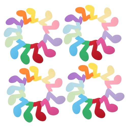 CONGARTENO 72 Stück Bunte Musiknoten Papier Cutouts Dekorative Diy Bastelmaterialien für Klassenzimmer Partys und Kreative Projekte von CONGARTENO