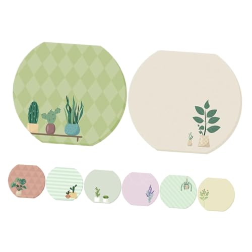 CONGARTENO 8 Stück Haftnotizen mit botanischem Muster kleiner Notizblock Unterhaltsame Notizbilder Kleine Notizpolster Dinge pflanzen Schulfundierung Mini-Notizblöcke Kakteenaufkleber Papier von CONGARTENO