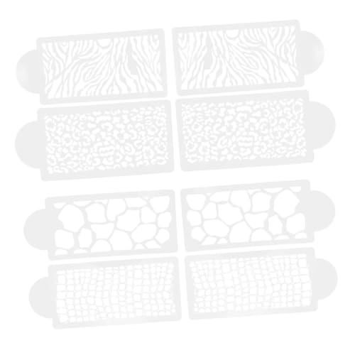 CONGARTENO 8 Stück Teiliges DIY Tortendekorations Langlebigen Pet schablonen mit Leopardenmuster Wiederverwendbar Vielseitig Einsetzbar für Kuchen Airbrush und Bastelprojekte von CONGARTENO