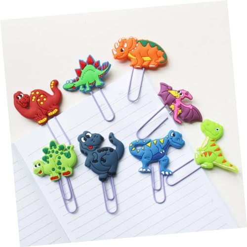 CONGARTENO 8 Stück Teiliges Dinosaurier pvc paperclips Kleine Bunte Büroklammern aus Stabilem Material Praktische Dokumentenhalter Kreative Lesezeichen für Schule und Büro Zufällige Farbe CONGARTENO 8 Stück Teiliges Dinosaurier pvc paperclips Kleine Bunte Büroklammern aus Stabilem Material Praktische Dokumentenhalter Kreative Lesezeichen für Schule und Büro Zufällige Farbe von CONGARTENO