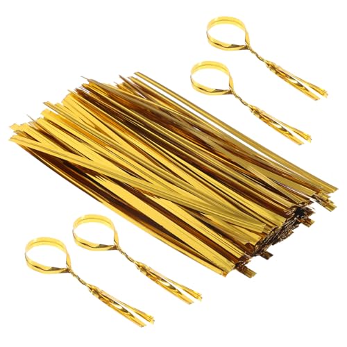 CONGARTENO 800 Stk. Goldene Drahtbänder Stabile und Süßigkeitentüten Verschlussbänder Wiederverwendbar Fest Haltend für Geschenkverpackungen und Partybeutel CONGARTENO 800 Stk. Goldene Drahtbänder Stabile und Süßigkeitentüten Verschlussbänder Wiederverwendbar Fest Haltend für Geschenkverpackungen und Partybeutel von CONGARTENO