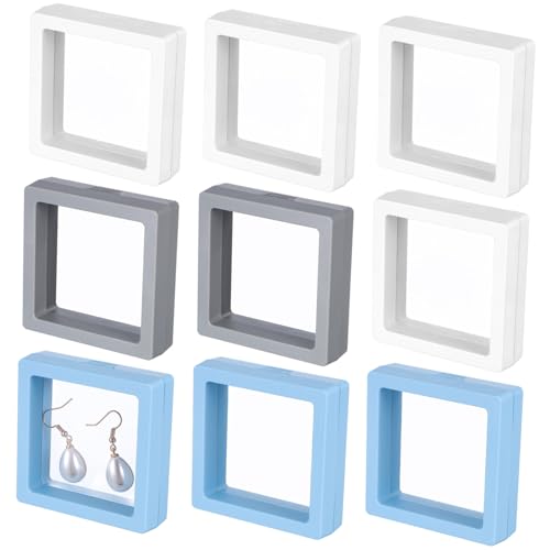 CONGARTENO 9 Stück Teiliges Floating Frame Display Transparente Kunststoff boxen Schwebende Schmuckhalter Minimalistischer Stil Vielseitig für Schmuckpräsentation Staubdicht und Klar CONGARTENO 9 Stück Teiliges Floating Frame Display Transparente Kunststoff boxen Schwebende Schmuckhalter Minimalistischer Stil Vielseitig für Schmuckpräsentation Staubdicht und Klar von CONGARTENO