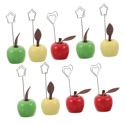 CONGARTENO 9 Stück Teiliges Memo Clip Holder aus Holz mit Farbenfrohen Apfelformen Langlebig und Stabil als Notizhalter und Kartenständer für Büro Zuhause und Hochzeitstischdekoration CONGARTENO 9 Stück Teiliges Memo Clip Holder aus Holz mit Farbenfrohen Apfelformen Langlebig und Stabil als Notizhalter und Kartenständer für Büro Zuhause und Hochzeitstischdekoration von CONGARTENO