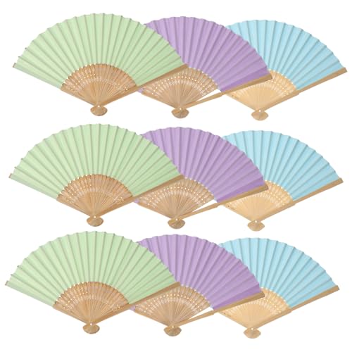 CONGARTENO 9 Stück Teiliges Set Blanko Faltfächer zum Selbermalen Diy Papierfächer für Robustes Material für Kreative Bastelprojekte für Hochzeiten Dekoration und CONGARTENO 9 Stück Teiliges Set Blanko Faltfächer zum Selbermalen Diy Papierfächer für Robustes Material für Kreative Bastelprojekte für Hochzeiten Dekoration und von CONGARTENO