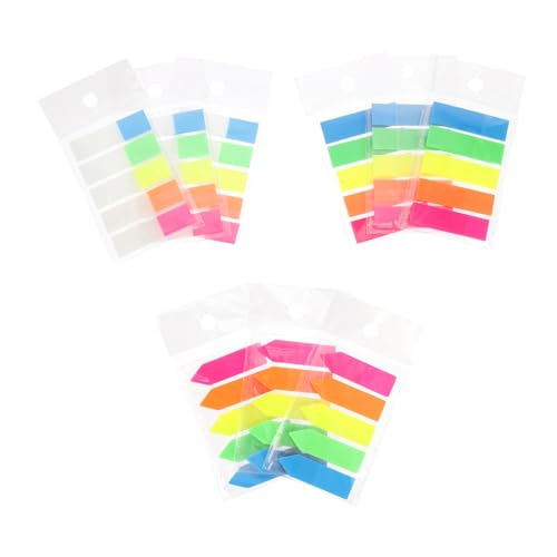 CONGARTENO 900 Stück Bunte Haftnotizen mit Selbstklebenden Indexstickern aus Pet Vielseitig Einsetzbar als Notizzettel und Buchmarker für Schule Büro und Zuhause Langlebig und Leicht Tragbar von CONGARTENO