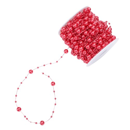 CONGARTENO Abs Kunststoff Perlenkette Polierte Weihnachtsbaum Deko Fadenschnur Flexibel für DIY Weihnachtsbeleuchtung und Festliche Bastelarbeiten von CONGARTENO