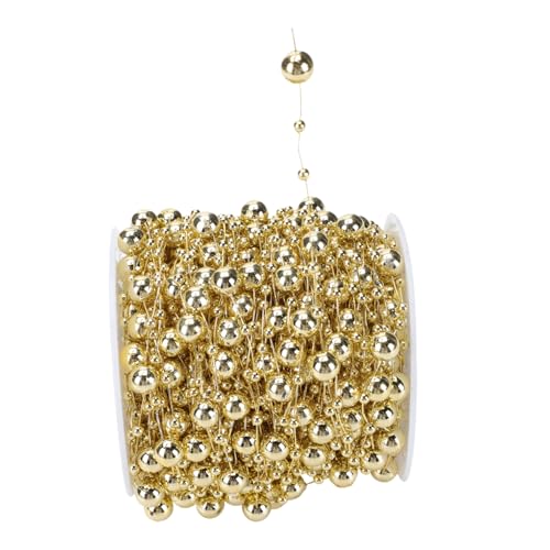 CONGARTENO Abs Kunststoff Weihnachtsperlenkette Gold Elektrobeschichtet Flexible DIY Weihnachtsbaum Girlande für Baum und Partydekoration Innen Außen Einfach Zuschneidbar und Vielseitig CONGARTENO Abs Kunststoff Weihnachtsperlenkette Gold Elektrobeschichtet Flexible DIY Weihnachtsbaum Girlande für Baum und Partydekoration Innen Außen Einfach Zuschneidbar und Vielseitig von CONGARTENO