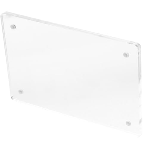 CONGARTENO Acryl Displayhalter mit Magnetdesign Transparente Preisschildhalter für Tischaufsteller Beidseitig Nutzbarer und Posterhalter Langlebig nicht Vergilbend Einfache von CONGARTENO