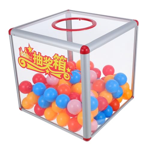 CONGARTENO Acryl Spendenbox mit Bunten Loskugeln Robuste Event Losbox für Fundraising Veranstaltungen Leicht zu Montieren Langlebig Design von CONGARTENO