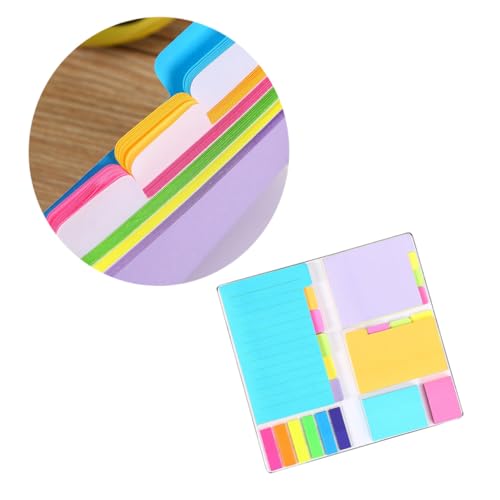 CONGARTENO Bunte Memo Sticker Notizzettel Selbstklebend Abreißbar Praktische Haftnotizen für Schule Büro Zuhause Notizen Markieren Organisieren von CONGARTENO