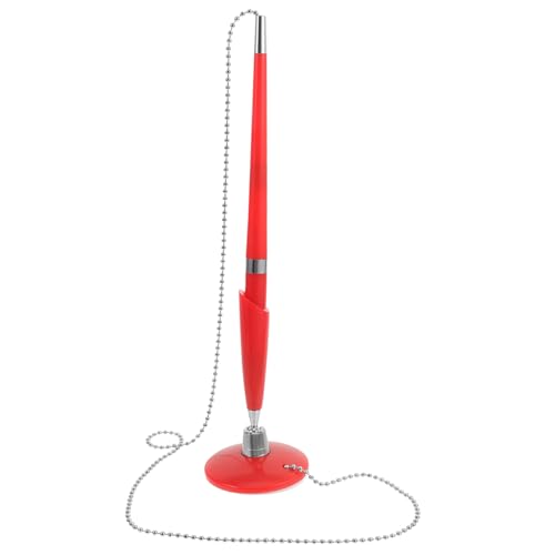 CONGARTENO Business Kugelschreiber mit Kette Roter Tisch Schreibstift für Bank und Büro Ergonomisch Vertikal Fixierbar Glattes Schreiben für Hotels Restaurants und Konferenzräume von CONGARTENO