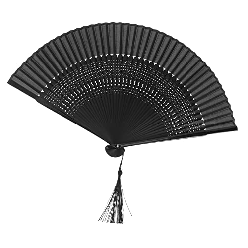CONGARTENO Faltbarer Handfächer im Retro Stil mit Quaste Chinesischer Tanzfächer Dekorativer Fächer für Aufführungen Fotografie Sommerreisen und Leicht und Tragbar von CONGARTENO