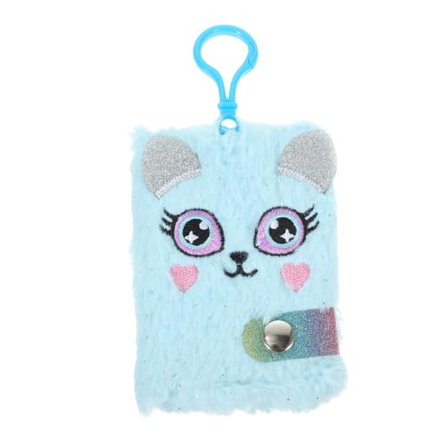 CONGARTENO Fluffy Cartoon Hanging Notebook Adorable Mini School Diary Tragbares Tagebuch für Schüler mit Plüschbezug und Kreativem Aufhänger Notizbuch für Alltag und Inspiration von CONGARTENO