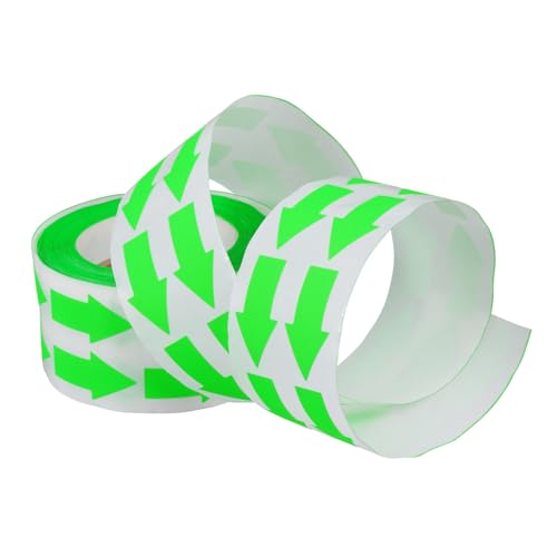 CONGARTENO Fluoreszierende Pfeilaufkleber Selbstklebend Leuchtgrüne Warnaufkleber für DIY Bastelprojekte Dekorative Label Einfach Abziehbar Geeignet für Schule Büro Zuhause von CONGARTENO