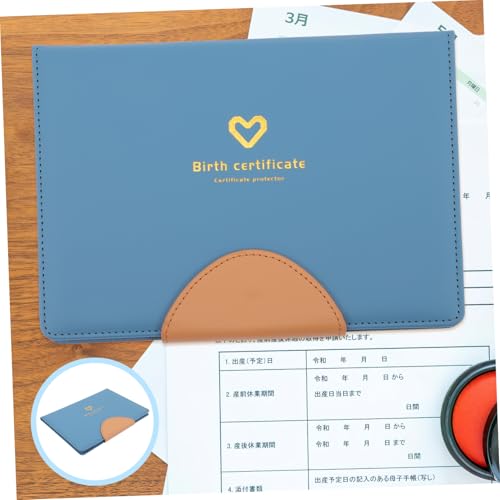 CONGARTENO Geburtsurkunde Schutzhülle aus Leder Blauer Schutzumschlag für Geburtsurkunden Dokumentenmappe Verschleißfest und Praktisch Geburt Geschenk für Neugeborene Einfache Handhabung CONGARTENO Geburtsurkunde Schutzhülle aus Leder Blauer Schutzumschlag für Geburtsurkunden Dokumentenmappe Verschleißfest und Praktisch Geburt Geschenk für Neugeborene Einfache Handhabung von CONGARTENO