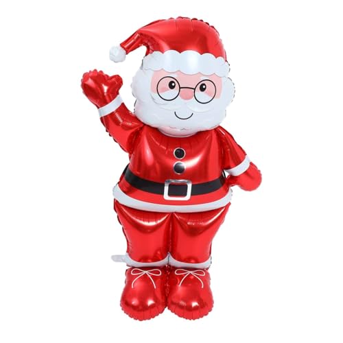 CONGARTENO Großer Stehender Weihnachtsmann Ballon aus Aluminiumfolie Aufblasbare Weihnachtsdeko für Party und Innen und Außenbereich Wiederverwendbar Festliche Weihnachtsfeier Deko CONGARTENO Großer Stehender Weihnachtsmann Ballon aus Aluminiumfolie Aufblasbare Weihnachtsdeko für Party und Innen und Außenbereich Wiederverwendbar Festliche Weihnachtsfeier Deko von CONGARTENO