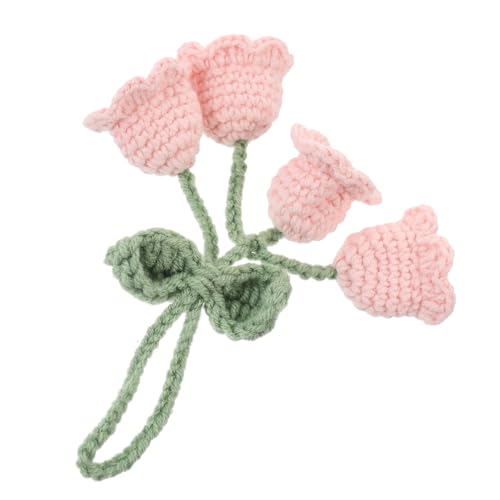 CONGARTENO Häkelblumen Anhänger Handgefertigt Zarte Glockenblume aus Dekoratives Häkelornament für Schlüsselring Tasche Rucksack Perfektes für Freunde und Familie von CONGARTENO
