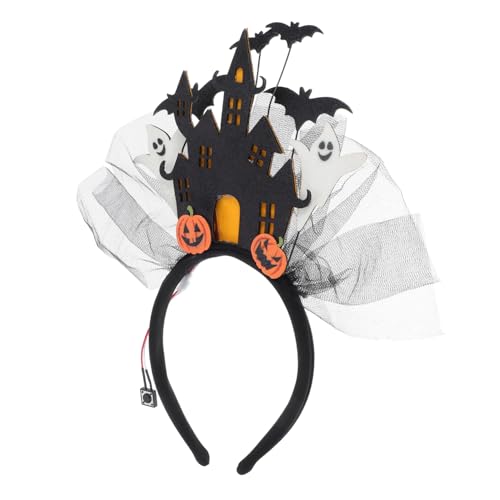 CONGARTENO Halloween LED Stirnband Damen Schloss Haarschmuck Leuchtendes Party Accessoire für Kostüm und Cosplay mit Spukiger Schlossoptik für Halloween Feiern von CONGARTENO