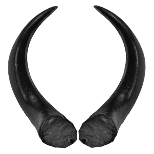CONGARTENO Halloween Stirnband mit Schwarzen Großes DIY Ox Horn Haar accessoire für Karneval Kostüm party Kreative Handarbeit und Faschingsdekoration von CONGARTENO