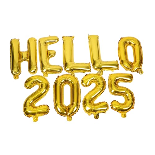 CONGARTENO Hello Folienballon Gold Aluminium Partydeko Silvester Neujahrs Luftballons für Festival Feier Anlass CONGARTENO Hello Folienballon Gold Aluminium Partydeko Silvester Neujahrs Luftballons für Festival Feier Anlass von CONGARTENO