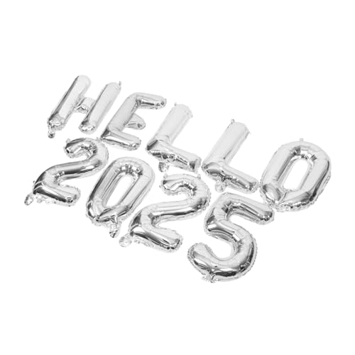 CONGARTENO Hello Folienballon Silber Party Deko Aluminiumfolie Zahlenballons für Silvester Neujahrsfeier Festival Party Supplies CONGARTENO Hello Folienballon Silber Party Deko Aluminiumfolie Zahlenballons für Silvester Neujahrsfeier Festival Party Supplies von CONGARTENO