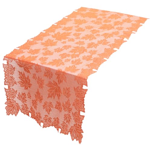 CONGARTENO Herbstlicher Tischläufer mit Ahornblättern Farbiger Spitzenstoff Langlebige Party Deko Orange Roter Tischläufer für Thanksgiving und Halloween Dekorative Tischdecke für Zuhause CONGARTENO Herbstlicher Tischläufer mit Ahornblättern Farbiger Spitzenstoff Langlebige Party Deko Orange Roter Tischläufer für Thanksgiving und Halloween Dekorative Tischdecke für Zuhause von CONGARTENO