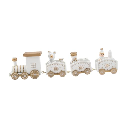 CONGARTENO Holz Cake Topper Eisenbahn Weihnachtsdeko Kindergeburtstag Party Zubehör Cartoon Zug Motiv für Kuchen Cupcakes Tischdekoration von CONGARTENO