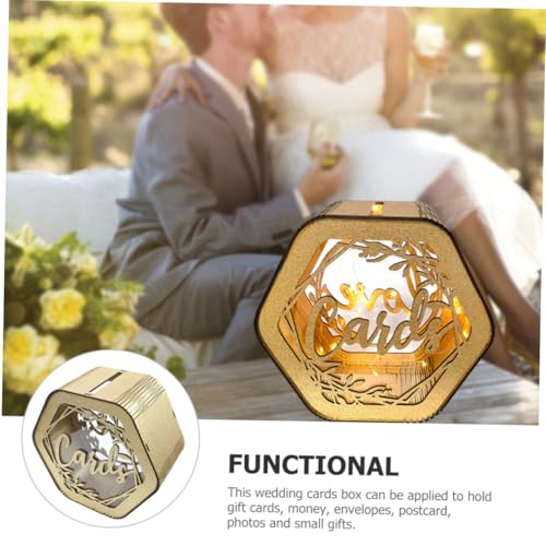 CONGARTENO Holz Kartenbox Sechseckig mit Hohlraumdesign Hochzeit Kartenhalter aus Holz Eleganter Geschenk Grußkartensammler DIY Dekoration für Jubiläum und Babyparty CONGARTENO Holz Kartenbox Sechseckig mit Hohlraumdesign Hochzeit Kartenhalter aus Holz Eleganter Geschenk Grußkartensammler DIY Dekoration für Jubiläum und Babyparty von CONGARTENO